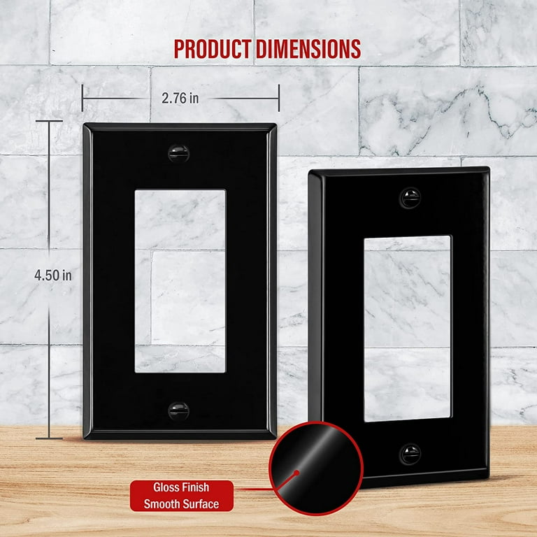 ENERLITES Decorator Switch Or Outlet Metal Wall Plate, Stainless Steel Corrosion Resistant Size 1 Gang 4 50 X 2 76 7731 Bb 10pcs 302 Brushed Brass Gold 1