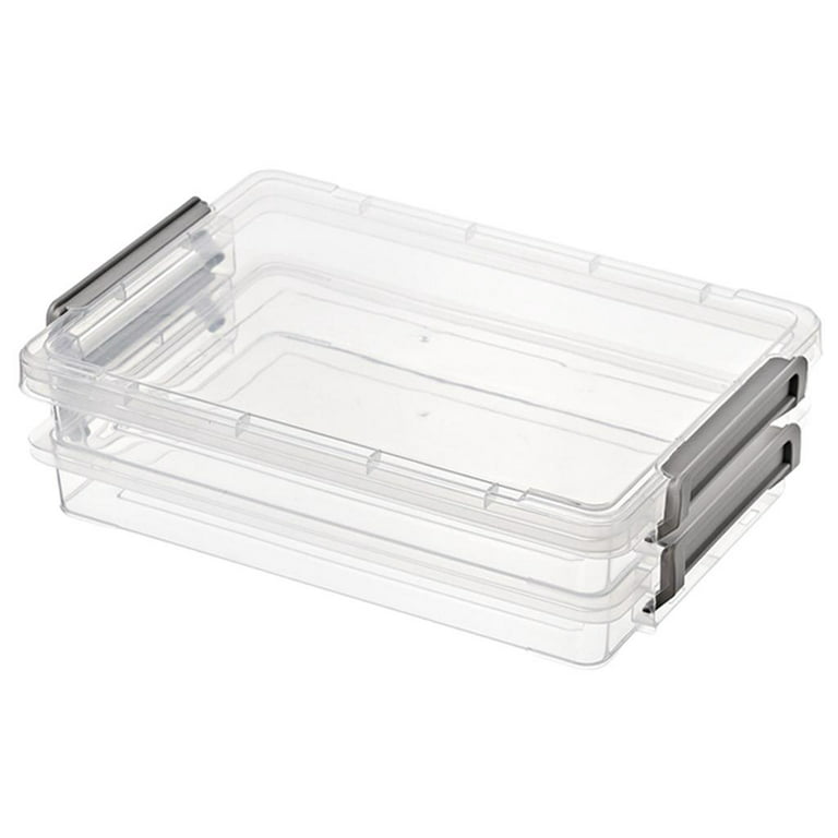 A4 Plus Clear File Box With Handle Acrylic Plastic Storage - Temu