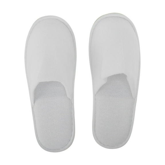 Unique Bargains 1 Pair Disposable Slippers Foldable Thickened Hotel Slippers White