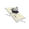 thumbnail image 2 of COMPUKAS 1Pcs Blue Paper 3D Sailboat Shape Greeting Cards for Graduation Season, 2 of 8