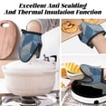 thumbnail image 7 of Vsdgher Cozy Knitted Blue Chevron Non-Slip Mini Oven Mitt Set, Short Oven Mitts for Baking Grilling Barbecue Microwave, 5.9"x5.9"in, 7 of 7