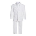 thumbnail image 2 of B-One Kids Boys' Formal 5 Piece Suit Set includes Suit Jacket, Dress Pants, White Dress Shirt, Matching Suit Vest and Clip-on Tie for Baby, Toddlers, Little Boys, Big Kids & Young Men, 2 of 3