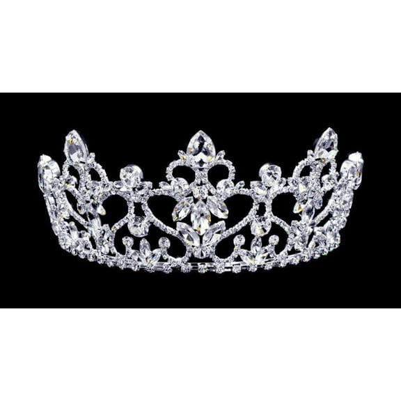 #16801 - Fountain of Hearts Tiara with Combs - 3"