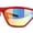 Red - Orange Mirror, variant on Womens 90s Sport Fashion Triangular Shape Wrap Plastic Sunglasses Silver - Silver Mirror