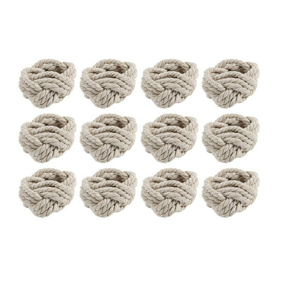 Napkin Ring 12 Piece Set Cotton Rope Ring-Burlap