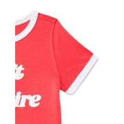 Athletic Works Girls Active Graphic Tee with Short Sleeves, Sizes 4-18 Plus