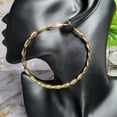 thumbnail image 4 of RubyLee Elegance Spiral Hoop Gold Fashion Earrings, Gold-Plated, includes Jewelry Pouch, 2 Count, 4 of 6