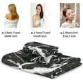 thumbnail image 7 of GZHJMY Black and White Marble Towel 3 Piece Set Bath Towels Set for Bathroom Highly Absorbent Cotton, 1 Large Bath Towel+ 1 Hand Towel+ 1 Washcloth, Pack of 3 Softness Towels for Decoration, 7 of 7