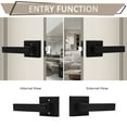 thumbnail image 3 of Knobelite 5 Pack Entry Door Lever with Lock and Key,Entrance Door Handles for Office and Front Door,Matte Black Door Knobs Keyed Alike Same Key Lockset (Each with 3 Keys), 3 of 6