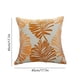 thumbnail image 3 of Funda de almohada de hoja de palma 45x45cm - Tela de terciopelo, suave y transpirable, funda lavable para sofá o cama, gris café verde naranja, 3 of 6