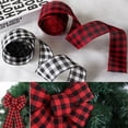 thumbnail image 5 of CreativeArrowy Wired Edge Ribbons, 16ft*1.97in Black Red Plaid Ribbon, Black White Buffalo Plaid Ribbon and Burlap Craft Ribbon for DIY Gift Wrapping, Christmas Fall Crafts 1 Roll, 5 of 16