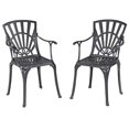 thumbnail image 4 of Homestyles Grenada Aluminum 5 Piece Outdoor Dining Set in Charcoal, 4 of 13