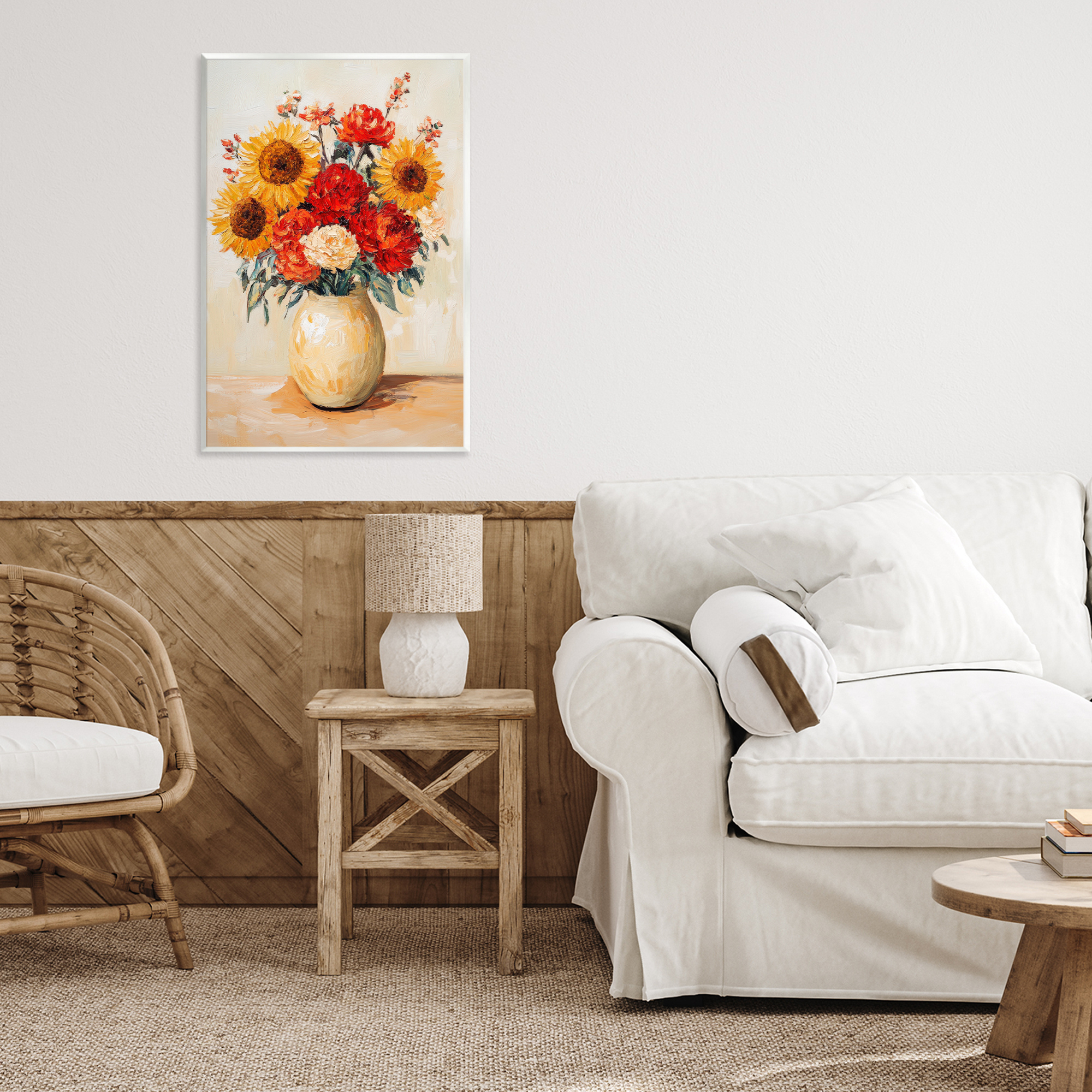 Charming Bouquet of Fall Wall Plaque Art, design by Petal Prints Design