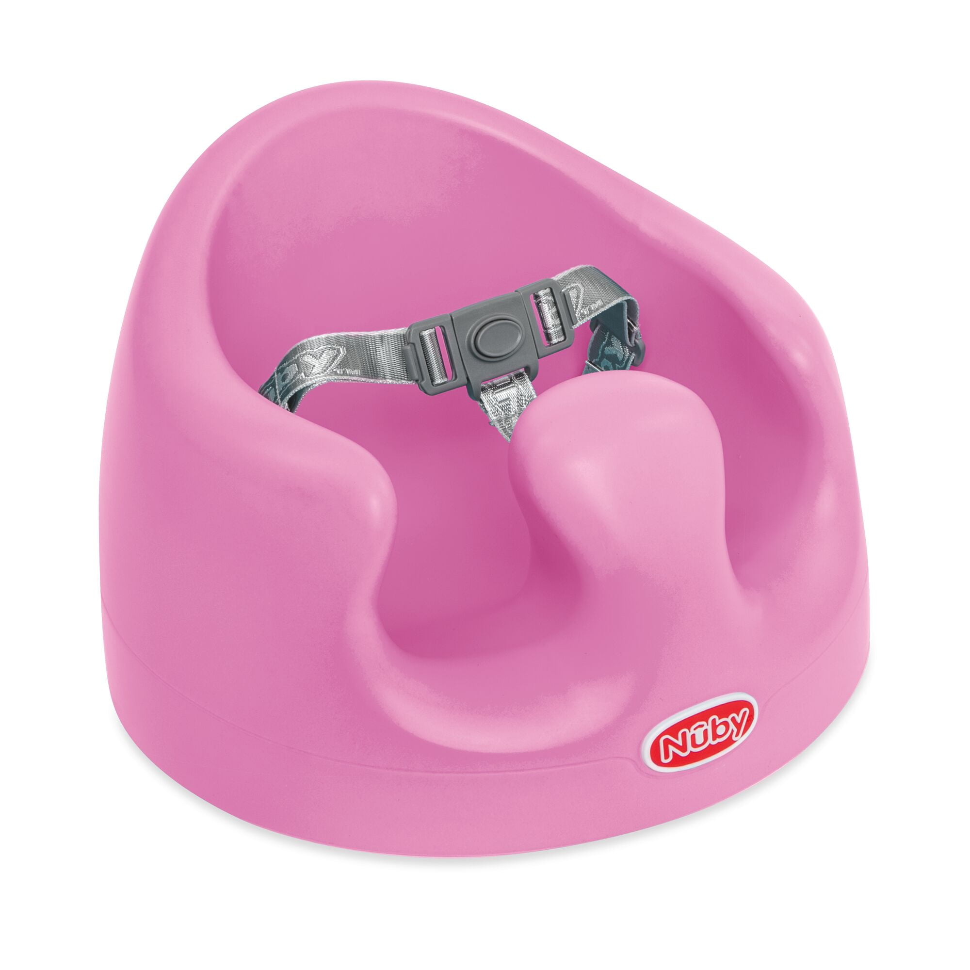 Nuby My Baby Seat, Foam Booster Seat with 3-Point Harness, Pink