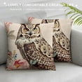 thumbnail image 3 of Shiartex Home Decor Lovely Animals Decorative Throw Pillow Covers Cute Owl with Flower Pillow Covers Square Cushion Case for Sofa Couch,, 3 of 5