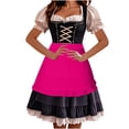 thumbnail image 4 of JOANKDMI Women's Traditional Tavern Maid Costume Floral Dress with Ruffled Pocket Apron for Cultural Festival Event Halloween Carnival Party Dress Up Outfit, 4 of 9