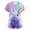 Purple Pink, variant on JoveMarine Women's Cute Cartoon Printed V-Neck Short Sleeve Scrub Top with Pockets Side Slit Workwear Blouse Kawaii Uniform for Spring Fall Daily Work Blue L