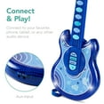 thumbnail image 5 of Best Choice Products 19in Kids Flash Guitar, Pretend Play Musical Instrument Toy for Toddlers w/ Mic, Stand - Blue, 5 of 7