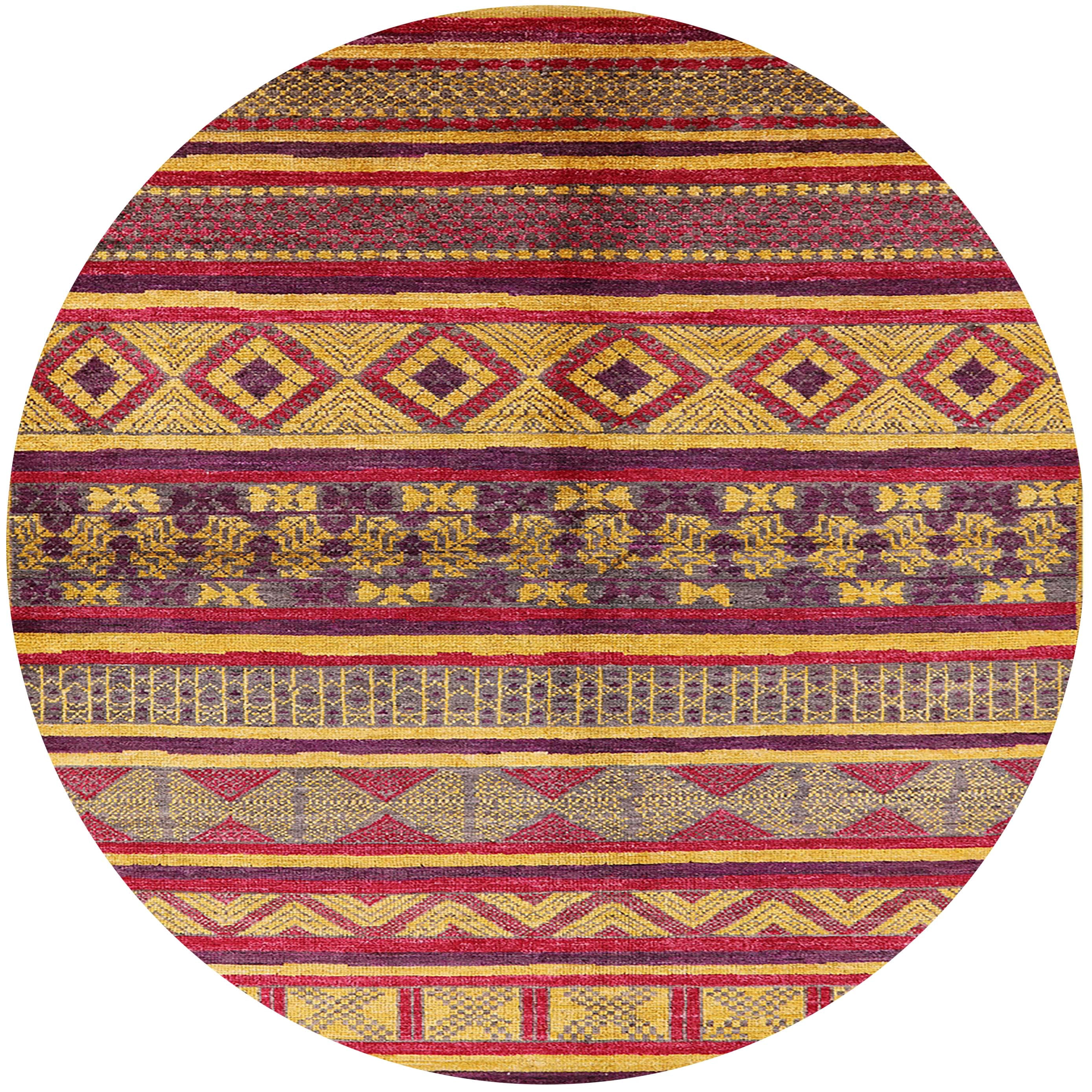 Round Maroon Rug Ahgly Company Indoor Round Mid-Century Modern Bright Maroon Red ...