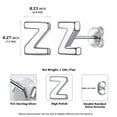 thumbnail image 5 of ChicSilver Minimalist 925 Sterling Silver 26 Letters A-Z Stud Earrings Suitable for Sensitive Ears Women Jewelry Gifts Daily Wear (With Gift Box), 5 of 8