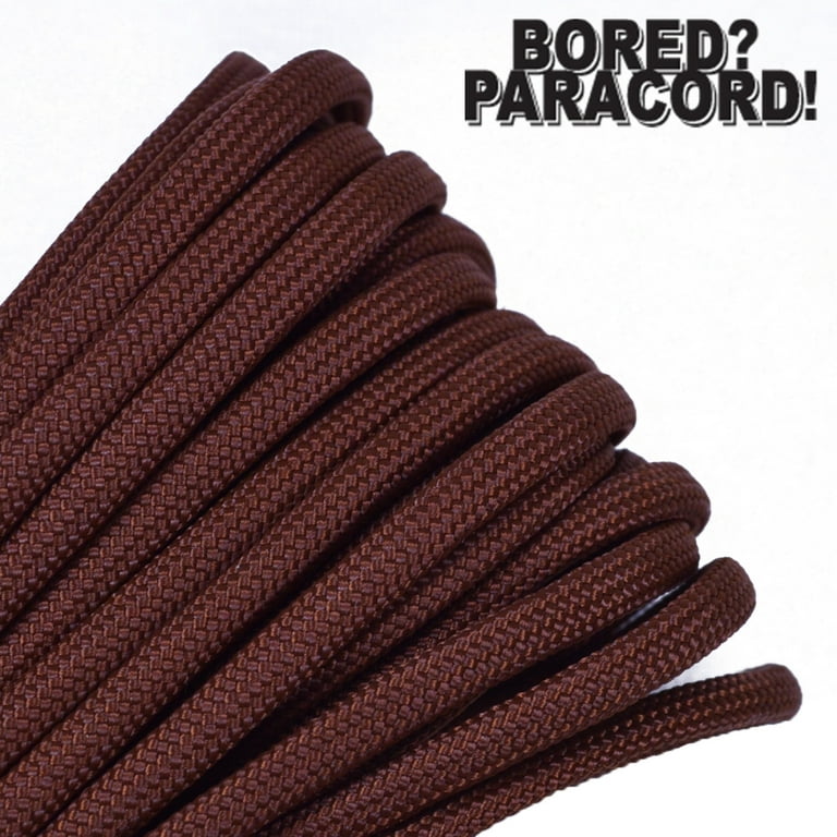 Bored Paracord Brand 550 lb Type III Paracord - Chocolate Brown 1000 Feet 