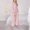 thumbnail image 3 of Kdxio Pig Polka Dot Women's Pajama Sets Long Sleeve Button Down Sleepwear Nightwear Soft Pjs Lounge Sets-XX-Large, 3 of 7