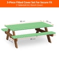 thumbnail image 2 of 8ft Picnic Table and Bench Cover, Camping Essentials RV Gear, 96 in Waterproof Windproof Outdoor Tablecloth, 2 of 7
