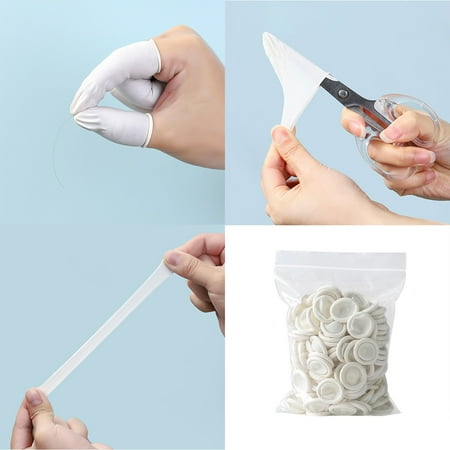 

Finger Warmers for Typing Finger Sleeves Football Thick for Long Lasting Rubber Gloves Disposable Small 100 PCS Disposable Finger Cover Latex Cosmetic Wear Electronic Industry Labor
