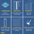 thumbnail image 5 of YELLOW BLINDS Grey Cordless PVC Vertical Blinds for Large Windows & Sliding Glass Doors, 78” W x 84” H, Light Filtering or Room Darkening, Easy Install, Modern Valance, Moisture-Resistant Shades, 5 of 8