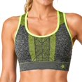 thumbnail image 2 of VBEWZET Women Racerback Sports Bra Breathable Mesh Comfort Stretchy Workout Athletic Brassiere Yellow M, 2 of 4