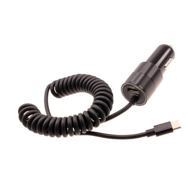 36W Fast Car Charger USB-C for Google Pixel 9/Pro/Pro XL/9a Phones - Power Adapter Coiled Type-C Cable Extra USB Port DC Socket Quick Charge