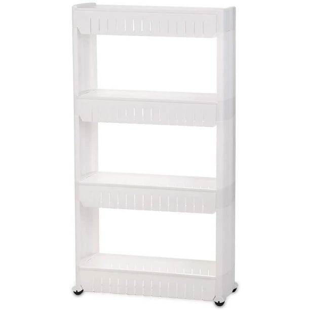 Rolling Slim Cart Between Washer Dryer Storage Shelf Rack