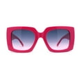 thumbnail image 2 of Womens Thick Plastic Butterfly Rectangle Designer Fashion Sunglasses Pink - Black Pink, 2 of 4