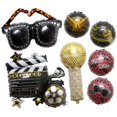 thumbnail image 2 of Globo De Película De Aluminio En Forma De Micrófono , Gafas De Sol Grandes Cantando Tema Fuerte , Decoración De Fiesta Y Arreglo De Globos, 2 of 4