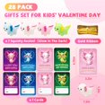 thumbnail image 3 of Gocozer Paquete de 28 tarjetas de San Valentín con ajolotes brillantes y squishies, 3 of 7