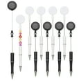 thumbnail image 1 of Bolígrafos para cuentas Uxcell, 10 Pcs Bolígrafo retráctil para insignias, Bolígrafo de cuentas de bola negra, Negro/Blanco, 1 of 6