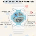 thumbnail image 5 of Digital Watch Womens Sport Waterproof White Wrist Watches for Women with Alarm Stopwatch Hourly Chime LED Display 12H/24H Calendar, 5 of 8