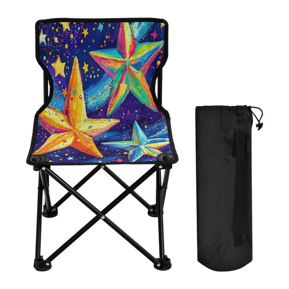 BZSMCE Camping Chairs Modern Cosmic Brightness Pattern Folding chair