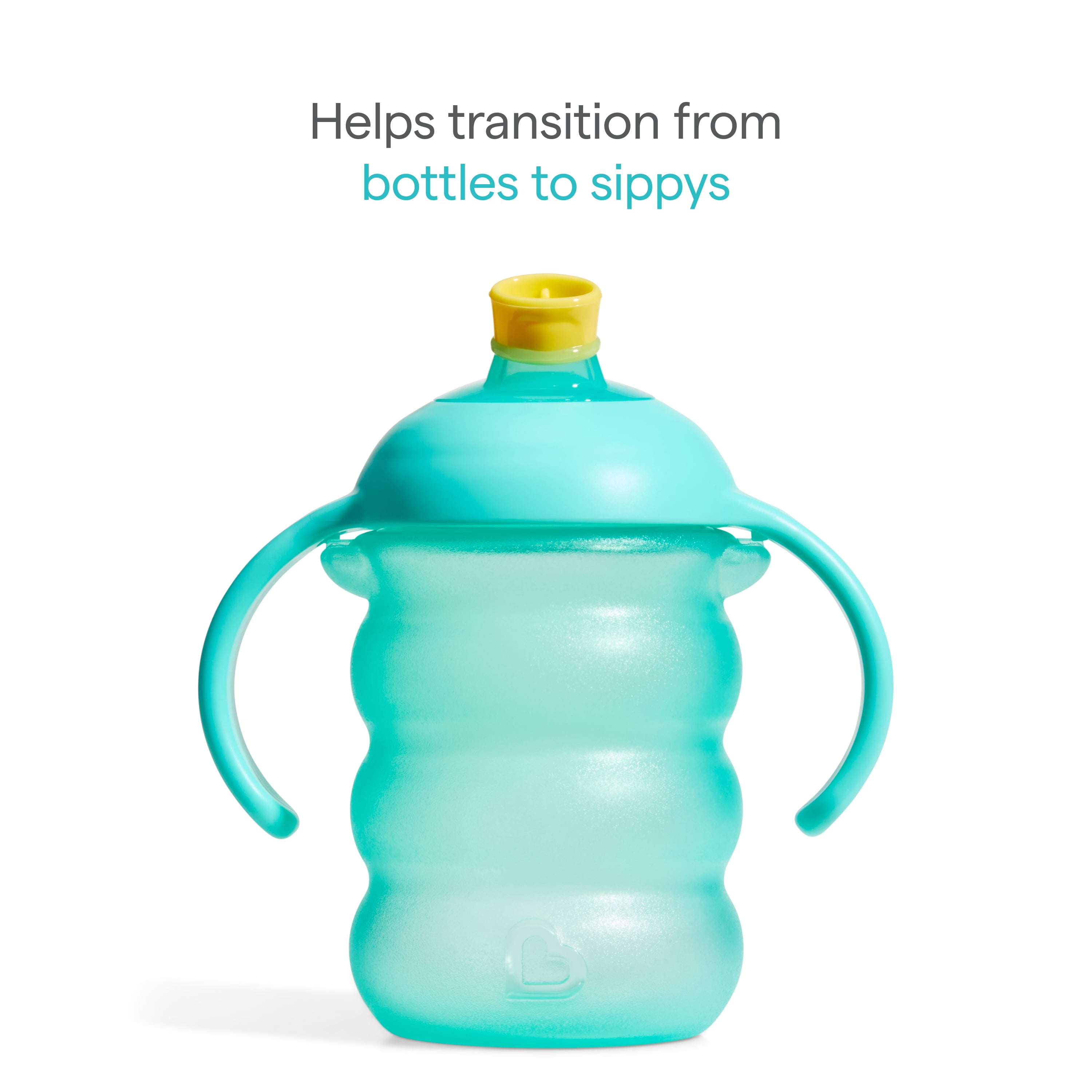 Munchkin Click Lock™ Toddler Sippy Cups, Spill Proof Trainer Sippy Cup for 6 Months Old and Up with Handles and Soft, Bite Proof Spout, 8 Ounce, 2 Pack, Blue/Green, Unisex