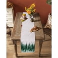 thumbnail image 5 of Ink Green Ombre Forest Table Runner 90 Inches, Abstract Art Watercolor Bed Runner Dresser Scarves Tabletop for Indoor Outdoor Parties/Ceremony/Banquet, 13" x 90", 5 of 8
