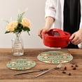 thumbnail image 7 of SKYSONIC Geometry Summer Pot Holders Trivets, 2 Pcs Heat Resistant Trivets,Style Traditional Cotton Thread Weave Mats for Hot Pads Pans Pot Bowl Teapot for Kitchen Decor, 7 of 7