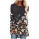 thumbnail image 2 of Puntoco Blusa de manga larga suelta con estampado de cuello redondo para mujer Puntoco Puntoco-1472, 2 of 8