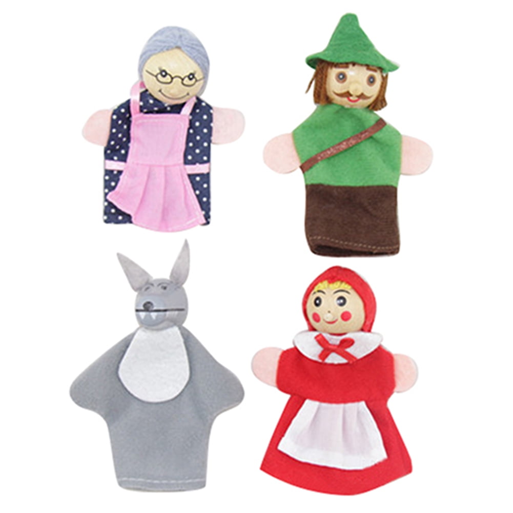 Sanwood Finger Puppets Little Red Riding Hood And Wolf Fairy Story Play Game Finger Puppets Toys Set Walmart Com Walmart Com