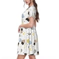 thumbnail image 2 of Balery Cute Cat Vestidos sueltos de manga corta para mujer, vestidos de verano 2025, vestidos casuales de corte A con vuelo., 2 of 6