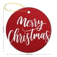 thumbnail image 2 of Christmas Ceramic Ornament Merry Christmas Customized Round Ceramic Ornament Rustic Country Holiday Ceramic Elegant Hanging Christmas Tree Decorations Xmas Gift, 2 of 5