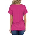 thumbnail image 2 of T-shirt à Manches Courtes et Col Rond pour Femmes, 2 of 3