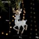 thumbnail image 3 of Christmas Tree Toys Acrylic Elk Bells Pendant Transparent Snowflake Pendants With Sequins Home Xmas Party Decoration Accessories, 3 of 5