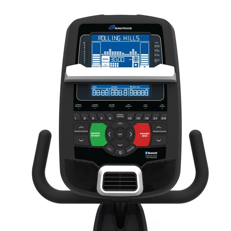 Nautilus R618 Recumbent Stationary Home Gym Cardio Cycling Workout Exercise Bike Walmart
