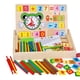 thumbnail image 2 of Juguetes de madera, juegos de matemáticas, juego de caja de palos para contar, juguetes para contar de desarrollo temprano, relojes de aprendizaje, 2 of 9