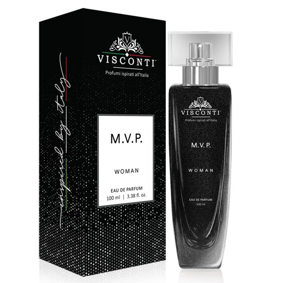 Visconti M. V. P. Eau de Parfum pour Femmes 100ml, 3.4 Fl.oz. / anti-Tache Parfum de Luxe Premium pour Quotidien & Bureau - avec des Notes de Bergamote, Cèdre Patchouli & Vétiver / Parfum Longue Durée pour Filles